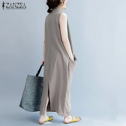 SARNAYA Oversize  Asymmetrical Maxi Dress Summer